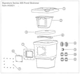 Photo of Aquascape Signature Series 400 Pond Skimmer Replacement Parts - Item 43021  - Aquascape USA